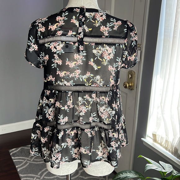 RO&DE Sheer Floral Print Blouse - Picture 4 of 7